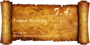 Tompa Attila névjegykártya